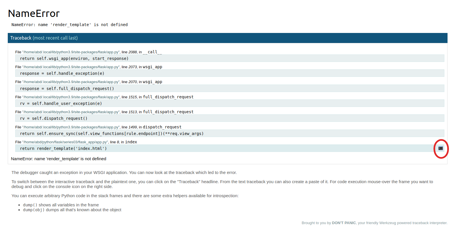 flask 404 not found