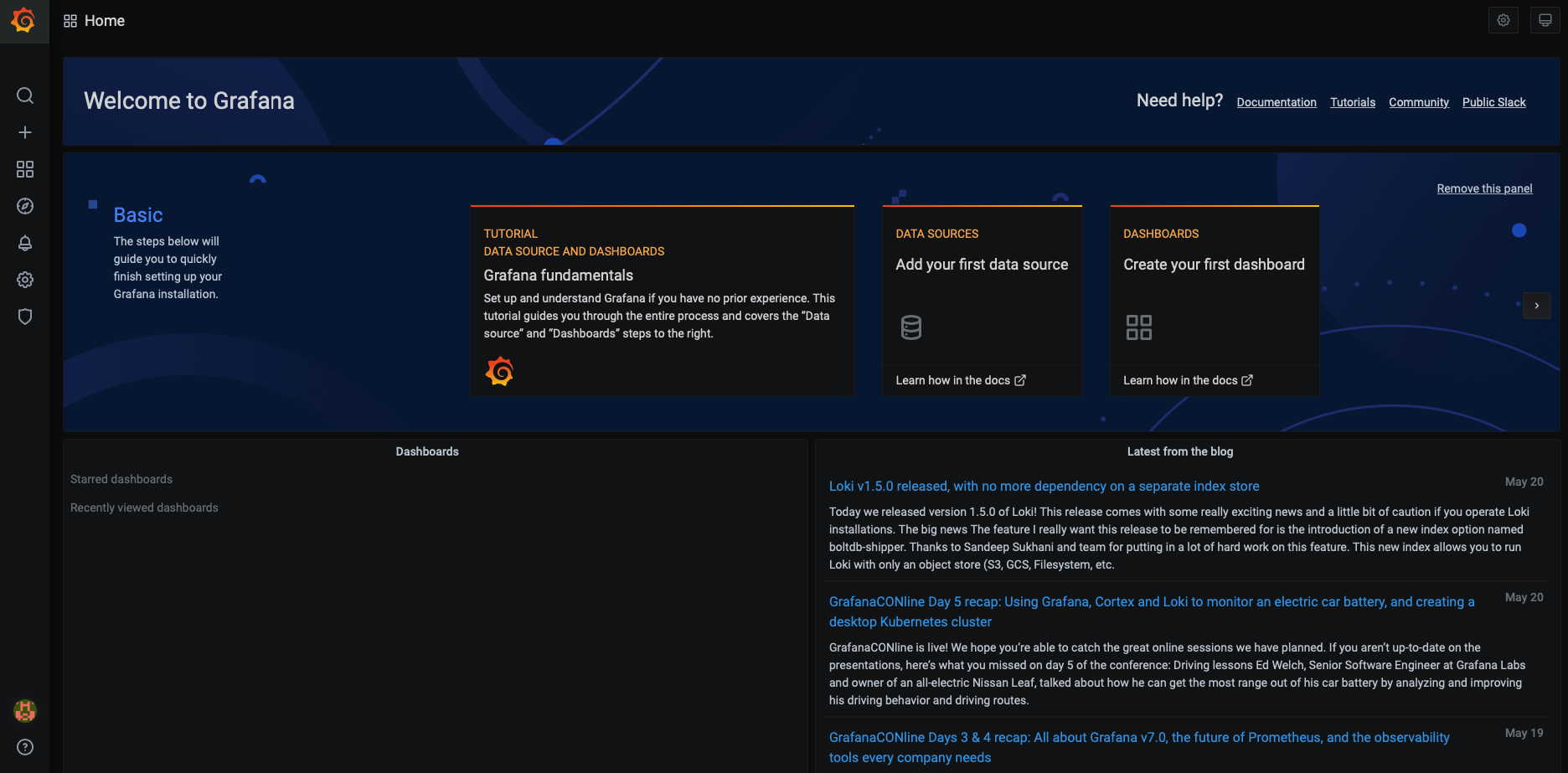 Home Dashboard