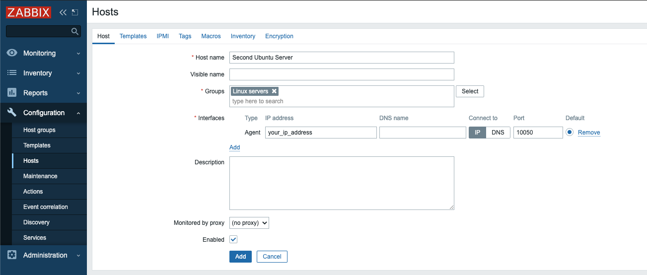 Установка и настройка Zabbix для безопасного мониторинга удаленных серверов в Ubuntu 20.04