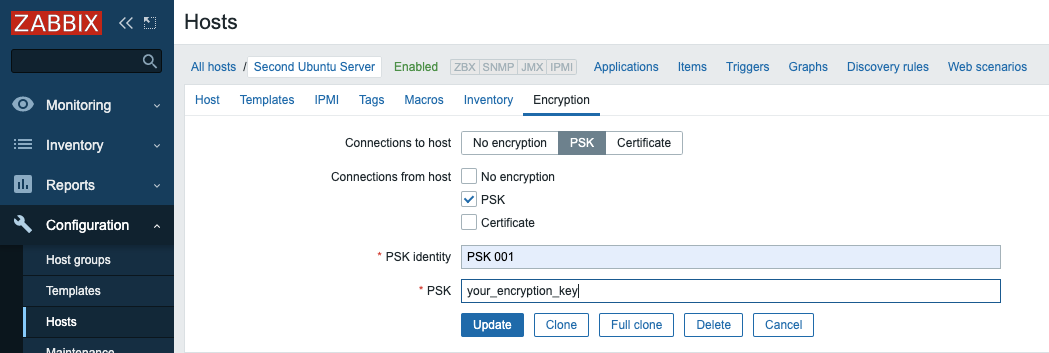 Configurer le cryptage