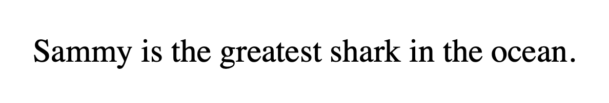 Text rendered in black in a serif font–the browser default style.