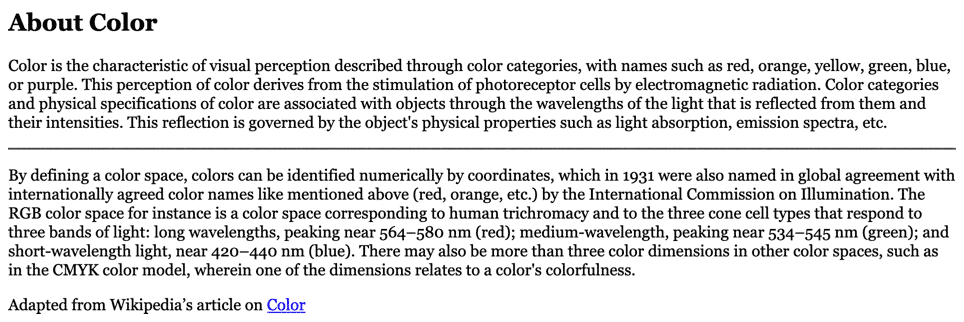 Black text with large, bold title text and two paragraphs with a rule line between the paragraphs, all in a serif font.