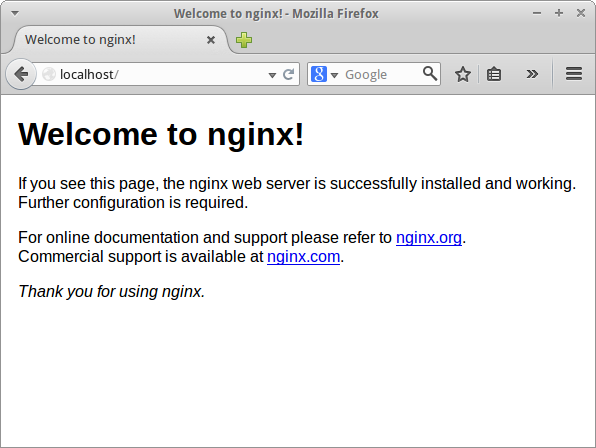 Nginx 기본 페이지