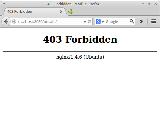 14.04 - Error 403 Forbidden, localhost