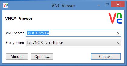 ConnectiNg to CentOS 7 server with RealVNC viewer as joevnc