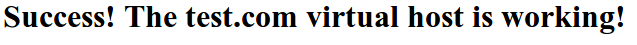 Apache virtual host test