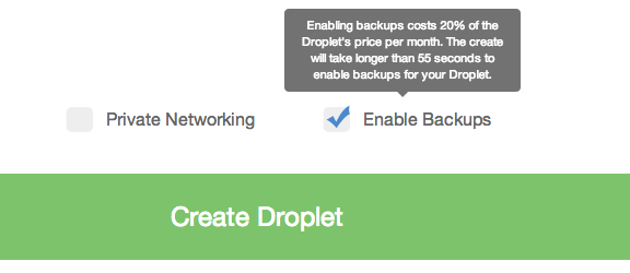 DigitalOcean backups