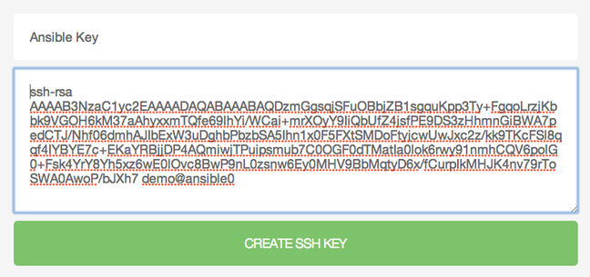 DigitalOcean Ansible key