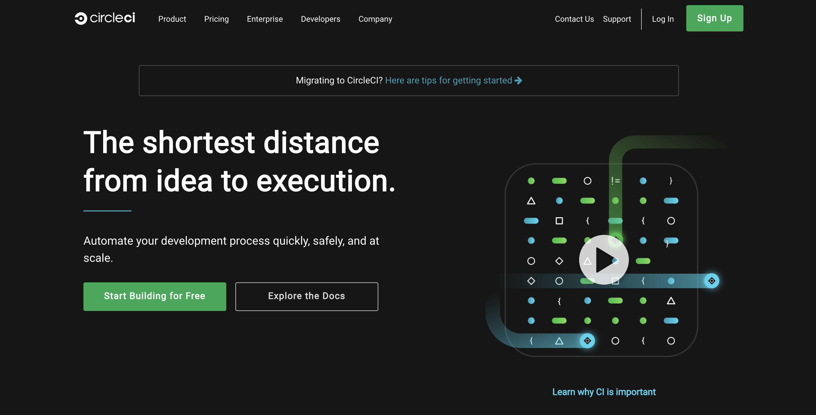 CircleCI Landing Page