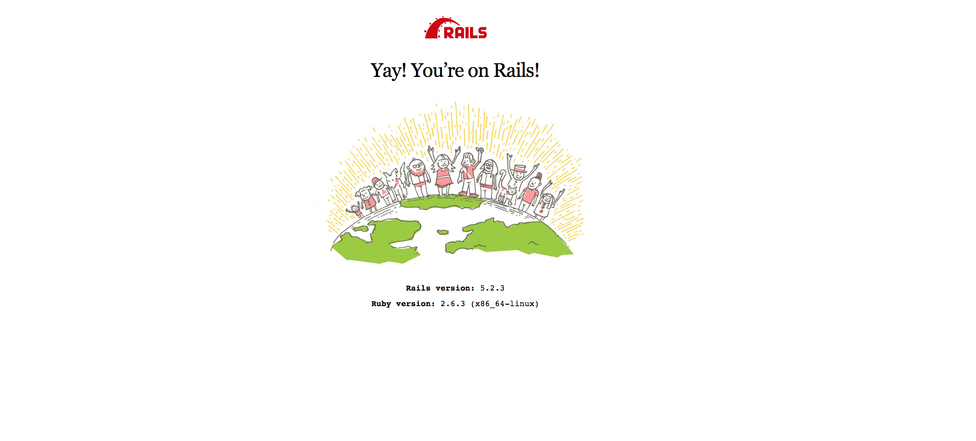 Ruby on Rails Welcome Page