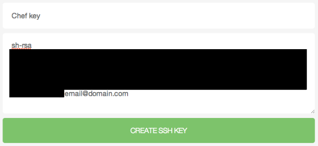 DigitalOcean create key