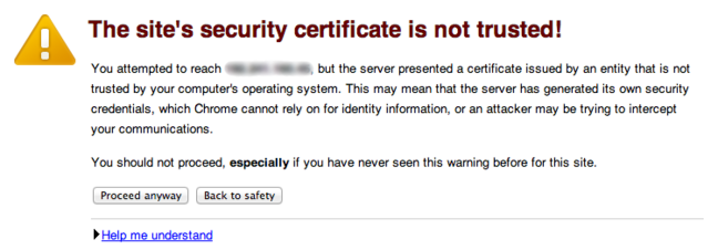 Chef SSL warning