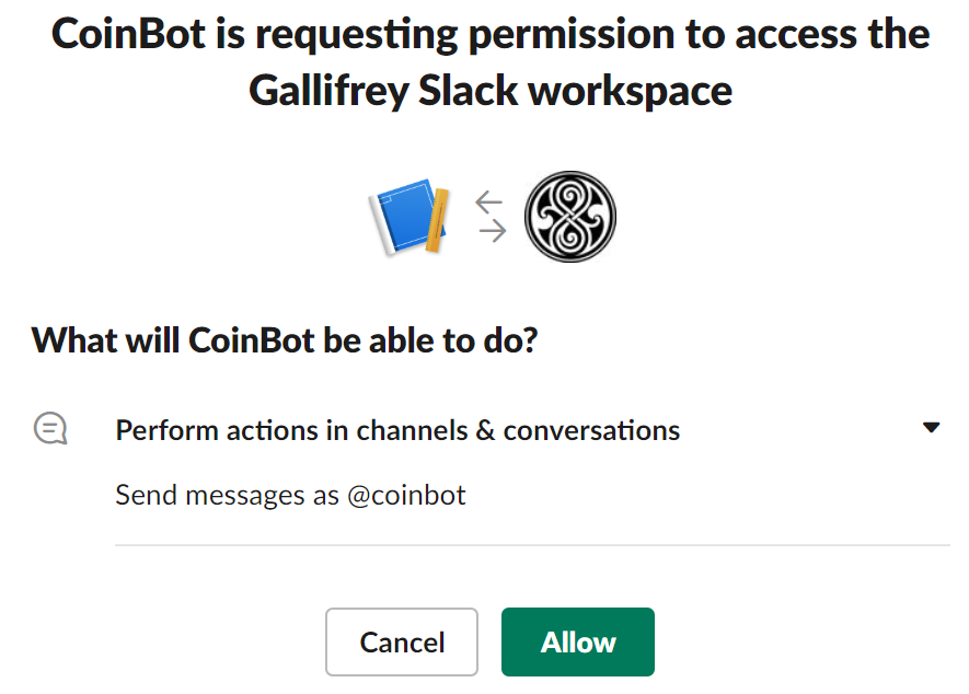 Installez l'application sur l'espace de travail