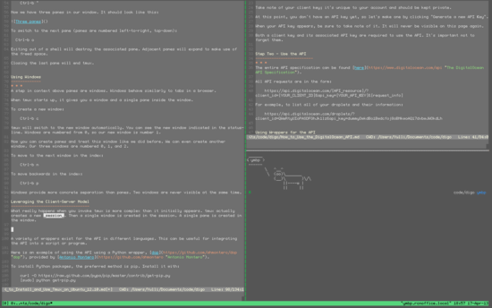 tmux switch panes