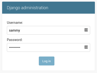 Connexion à l'interface d'administration de Django