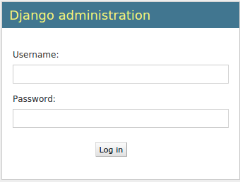 Django admin login