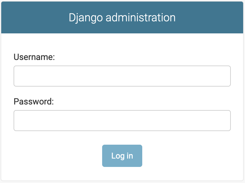 Django admin login