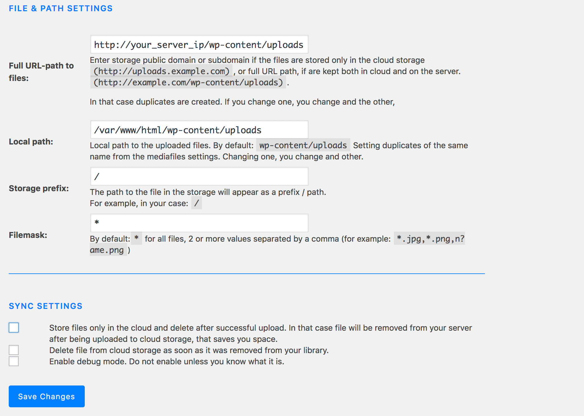 Sync Server and Cloud