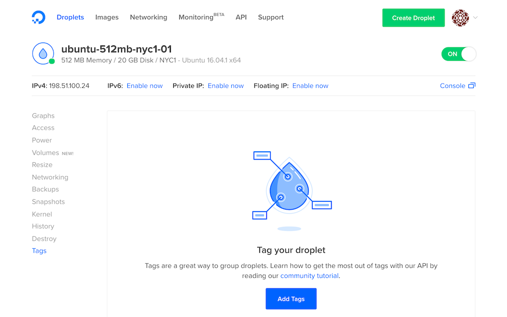 How To Tag DigitalOcean Droplets DigitalOcean