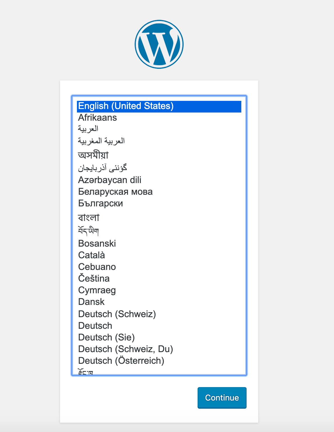 Средство выбора языка WordPress