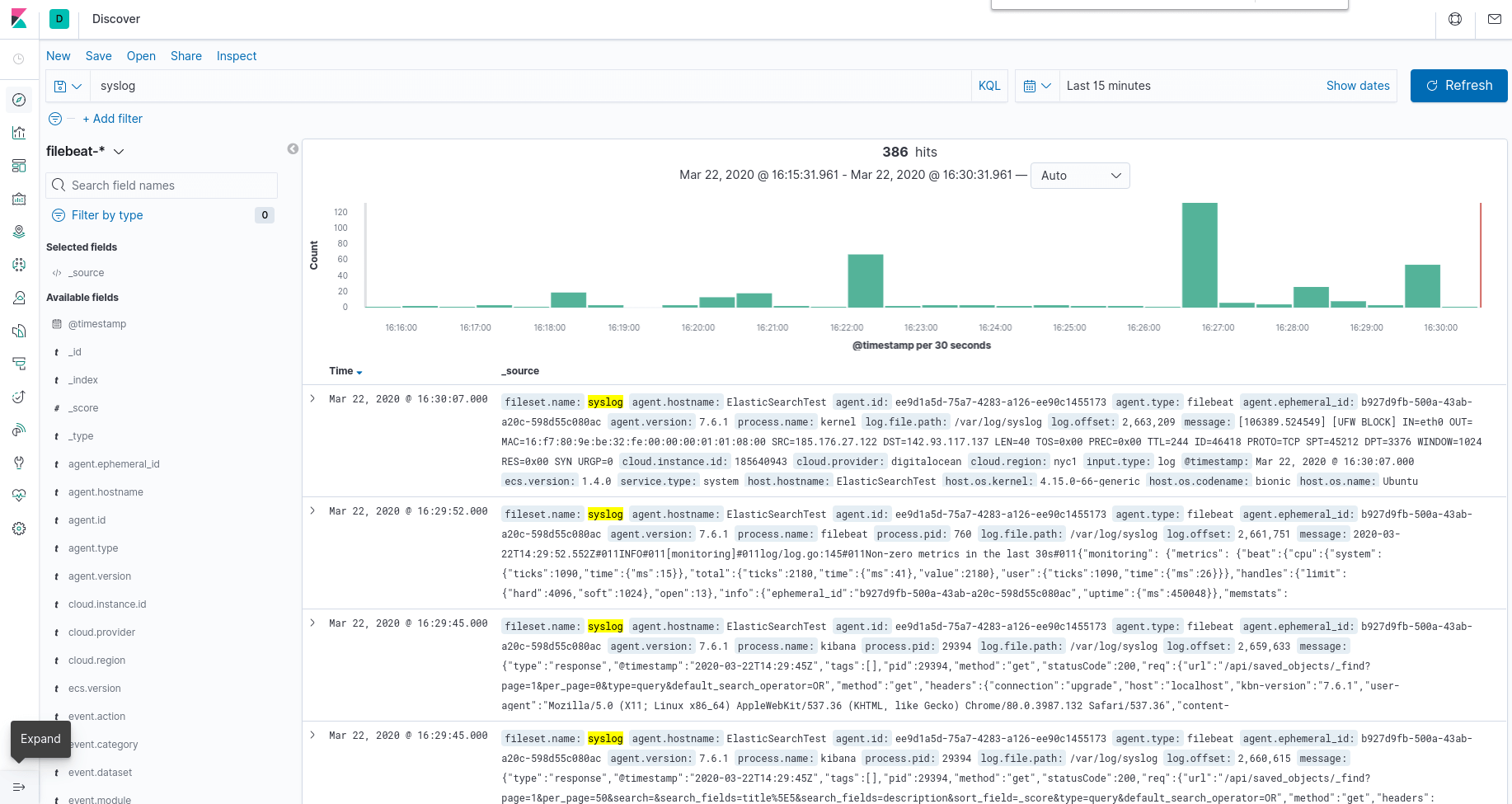 elastic install filebeat