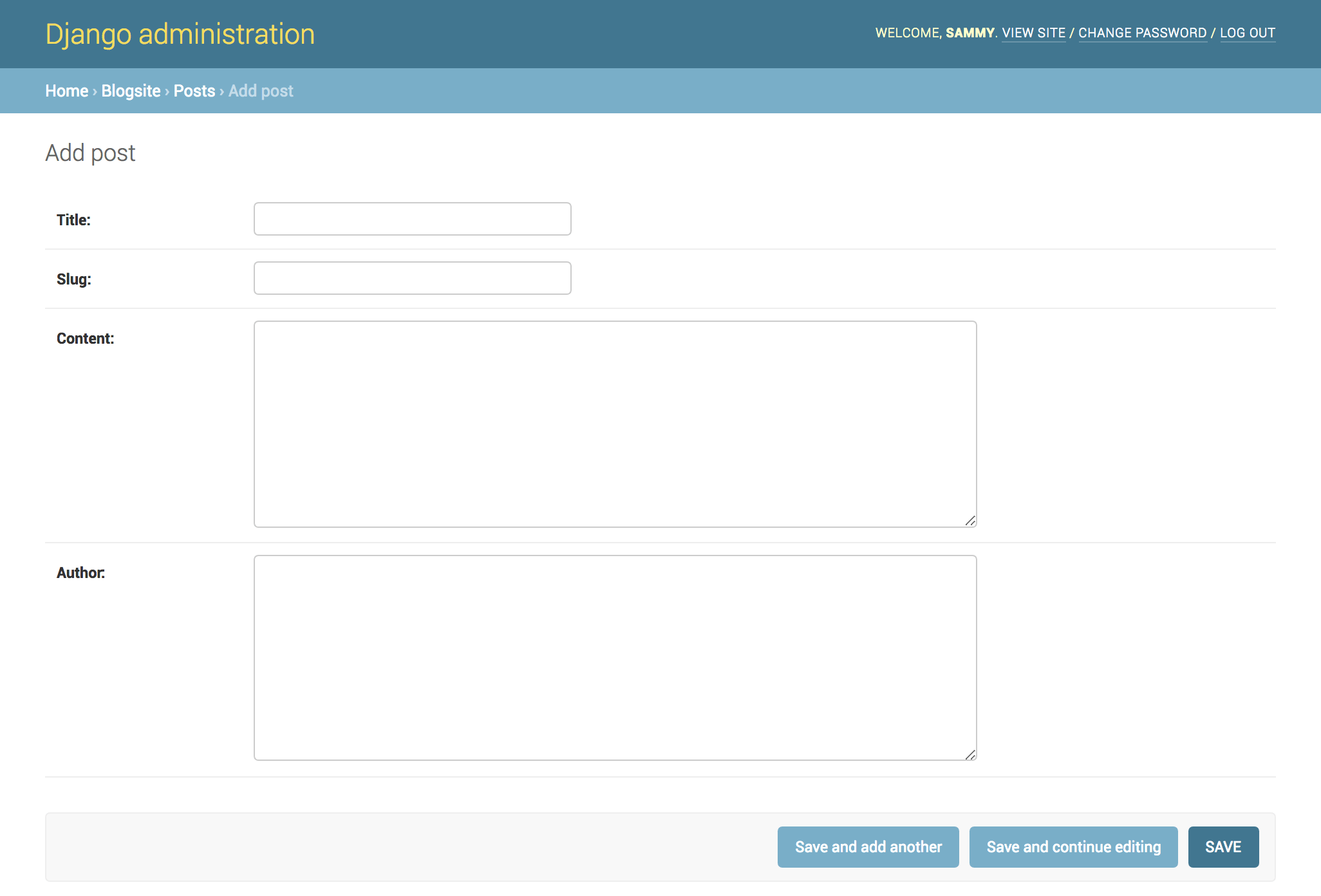 Django Add Post Form