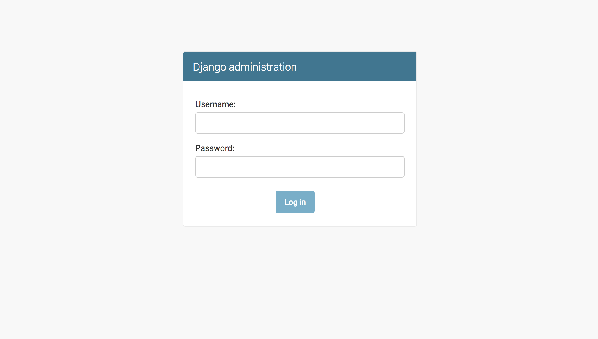 Django admin login