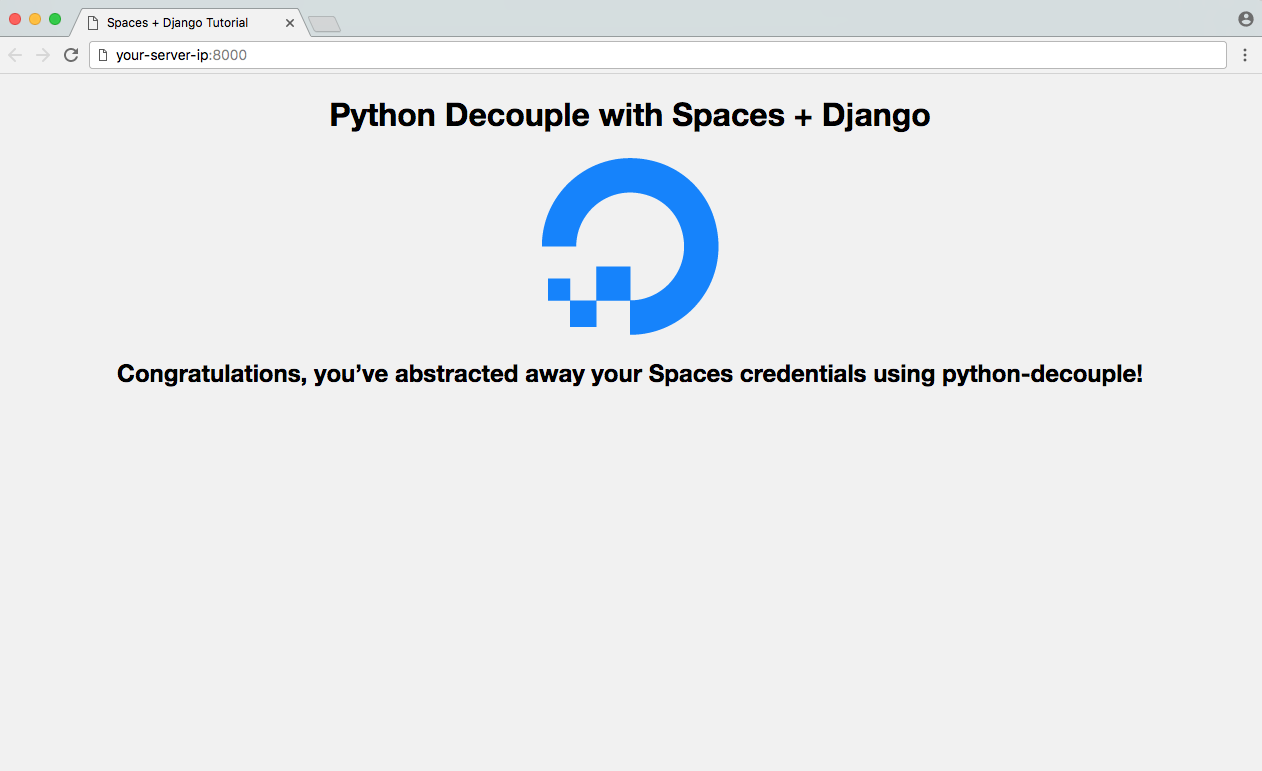 DigitalOcean Spaces Django and Python Decouple Example App