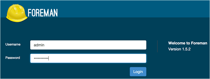 Foreman Login Page
