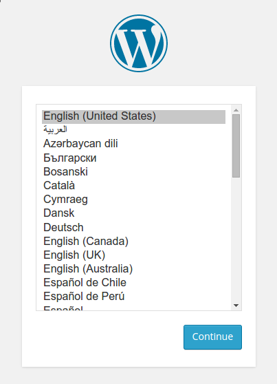 WordPress select language