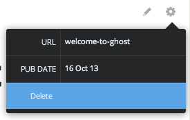 Ghost delete post button