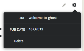 Ghost post configuration