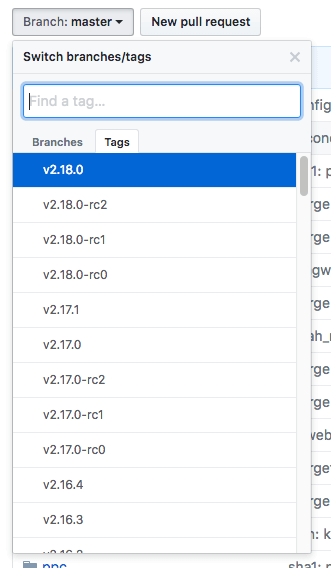 git change branch select tags​​​