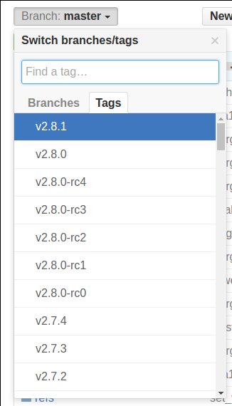 git change branch to master branch