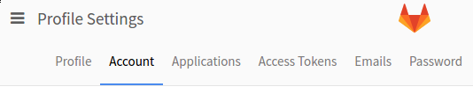 GitLab account menu item