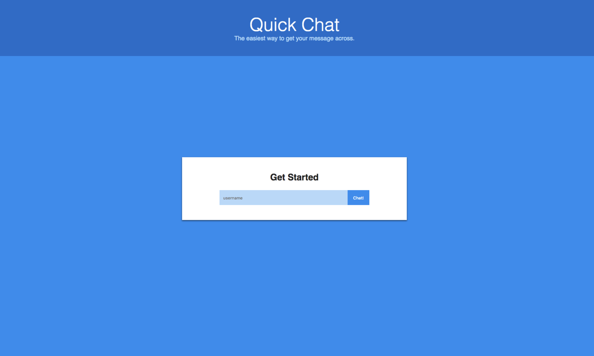 Quick Chat test application