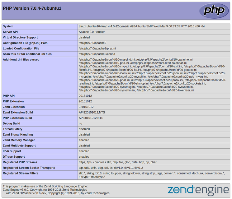 Тестовая страница PHP