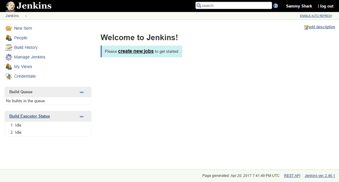 Welcome to Jenkins Screen