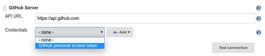 Jenkins select GitHub credentials