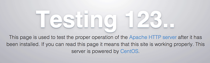 CentOS 7 Apache default