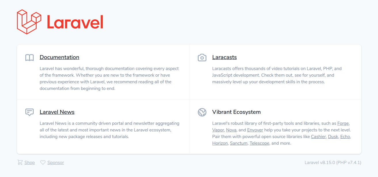 Laravel Landing Links - basic app