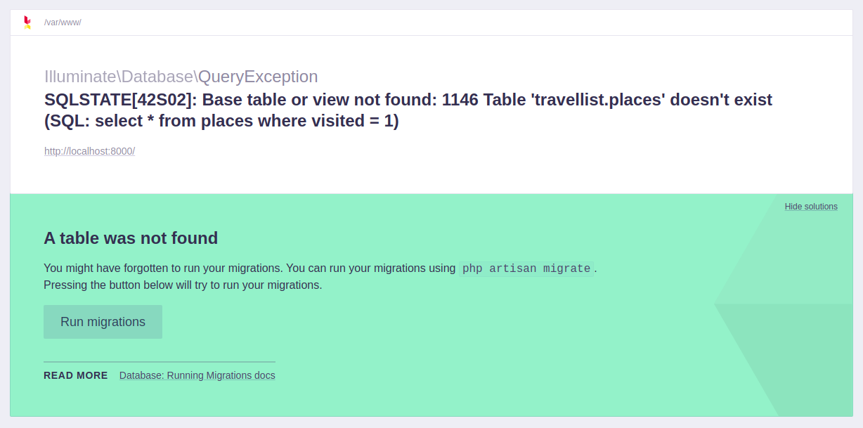 Error de MySQL