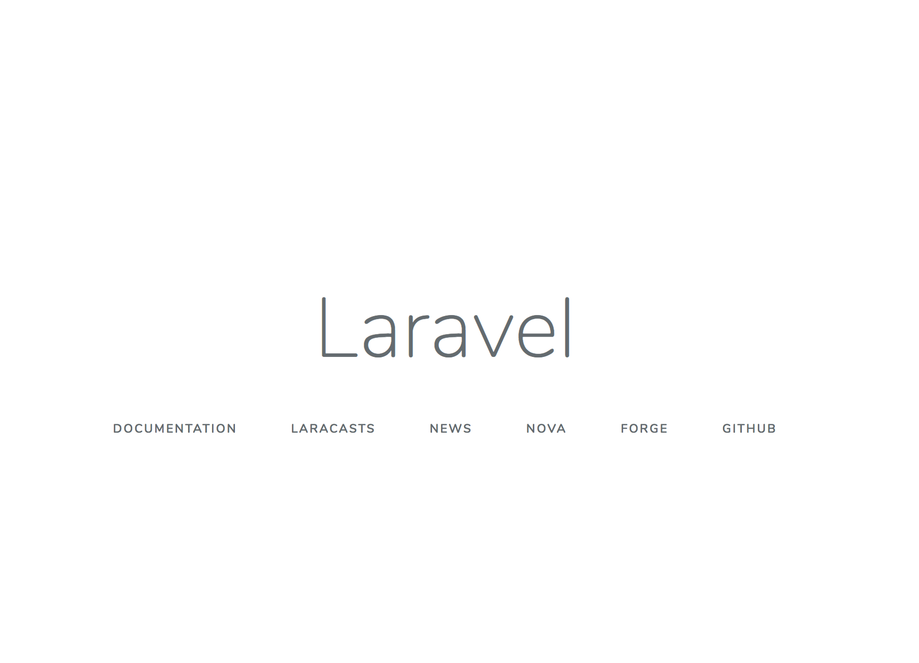 Главная страница Laravel