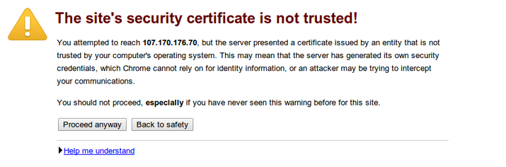 phpLDAPadmin SSL warning