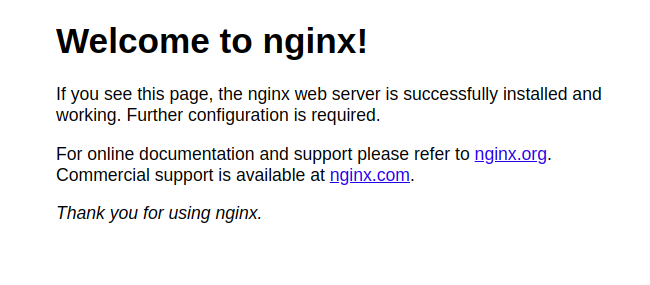 Nginxデフォルトページ