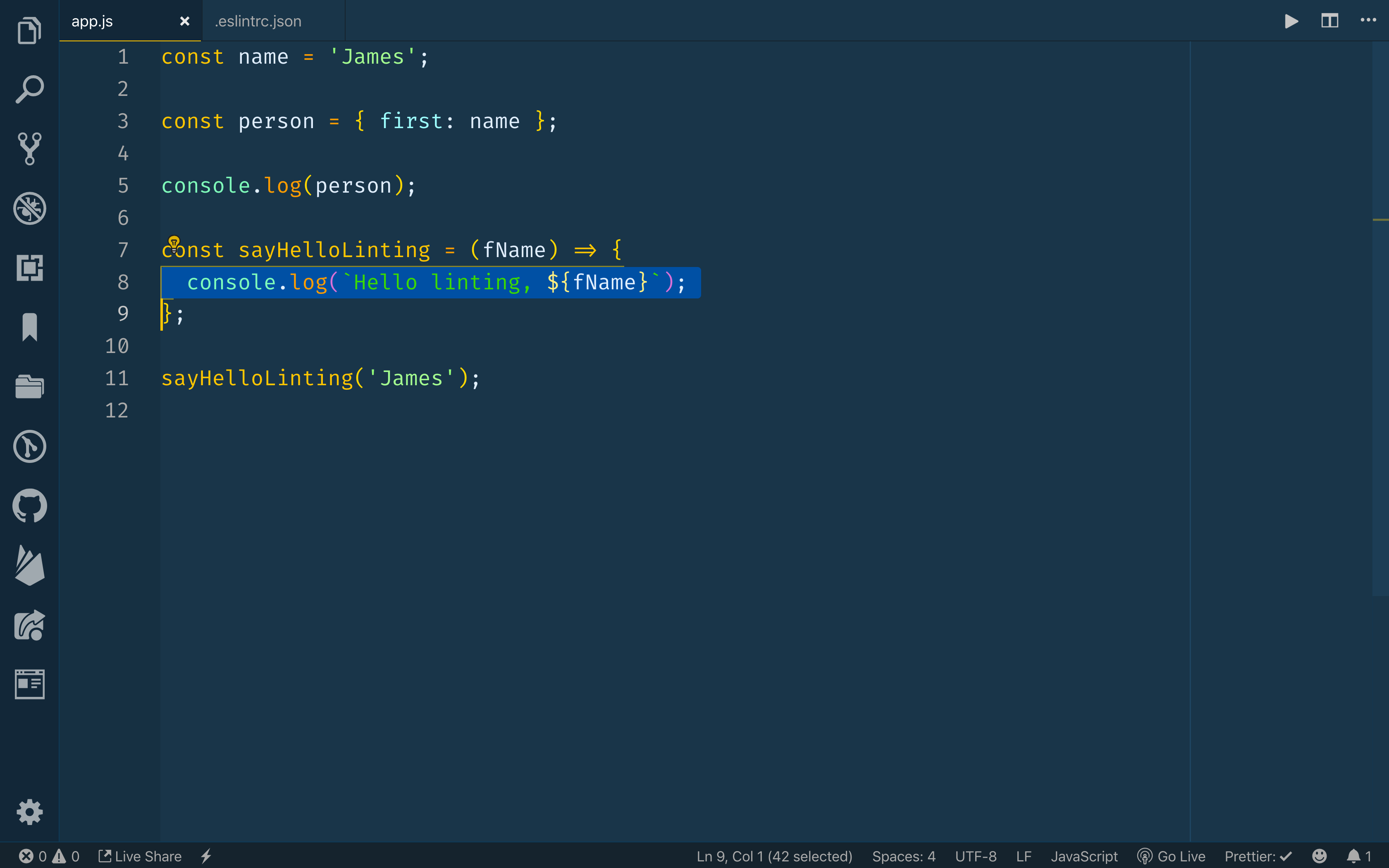 use eslint webstorm