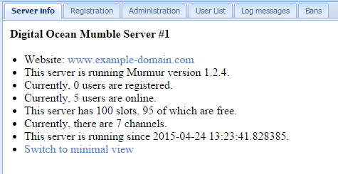 murmur mumble server