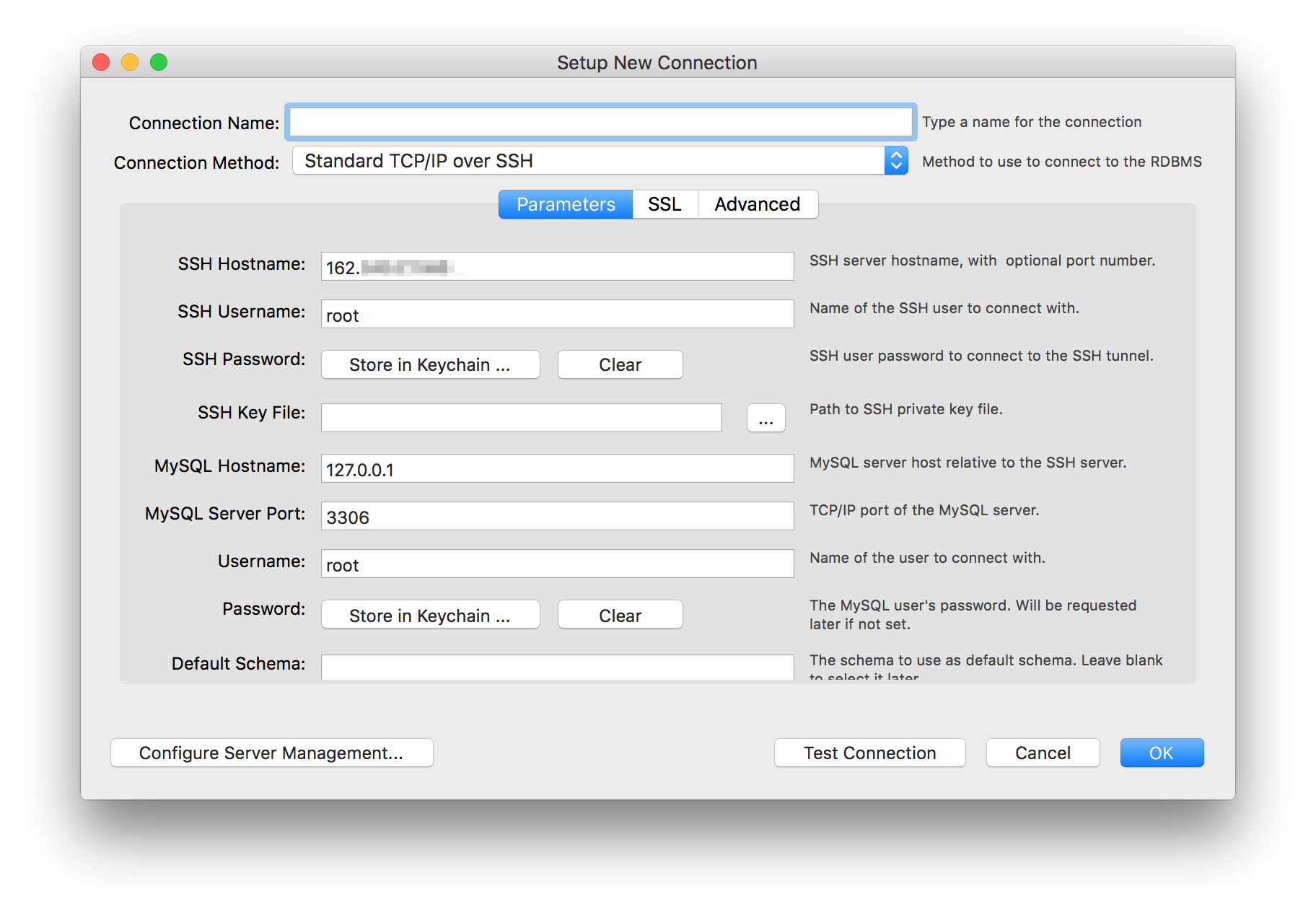 troubleshooting in connection mysql workbench for mac