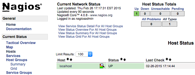 Nagios Hosts Page