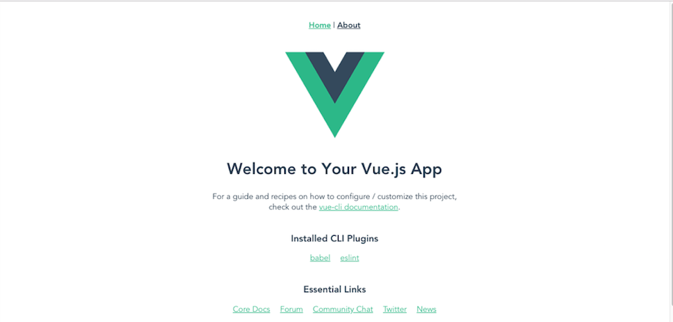 Alt Vue.js home view